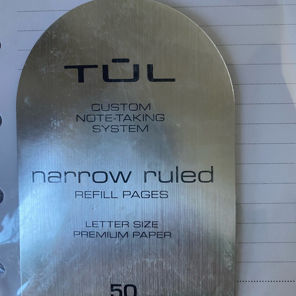 TUL Disc Bound Narrow Ruled Refill Pages Letter Size Premium Paper 50 Sheets New - Picture 3 of 11